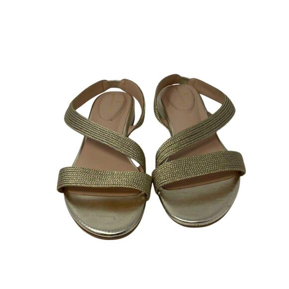Bandolino Kalinar Gold Strappy Wedge Sandals Size 10M - Picture 8 of 9